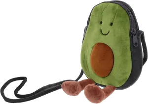 1PC Cartoon Fruit Shaped Crossbody Bag for Multi Purpose Avocado Coin Pouch Durable Phone Storage Bag for Students Stylish and Compact Design for Daily Use