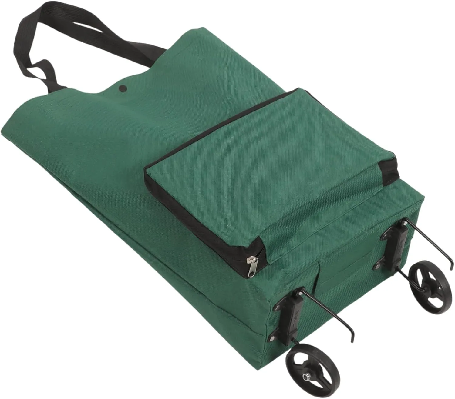 ABOOFAN Folding Grocery Bag with Wheel Collapsible Trolley Tote for Shopping Travel Daily Use Stylish Design with High Performance Wheels Space Saving Portable Pouch