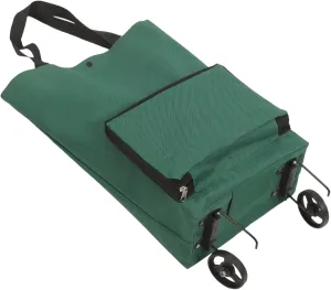 ABOOFAN Folding Grocery Bag with Wheel Collapsible Trolley Tote for Shopping Travel Daily Use Stylish Design with High Performance Wheels Space Saving Portable Pouch