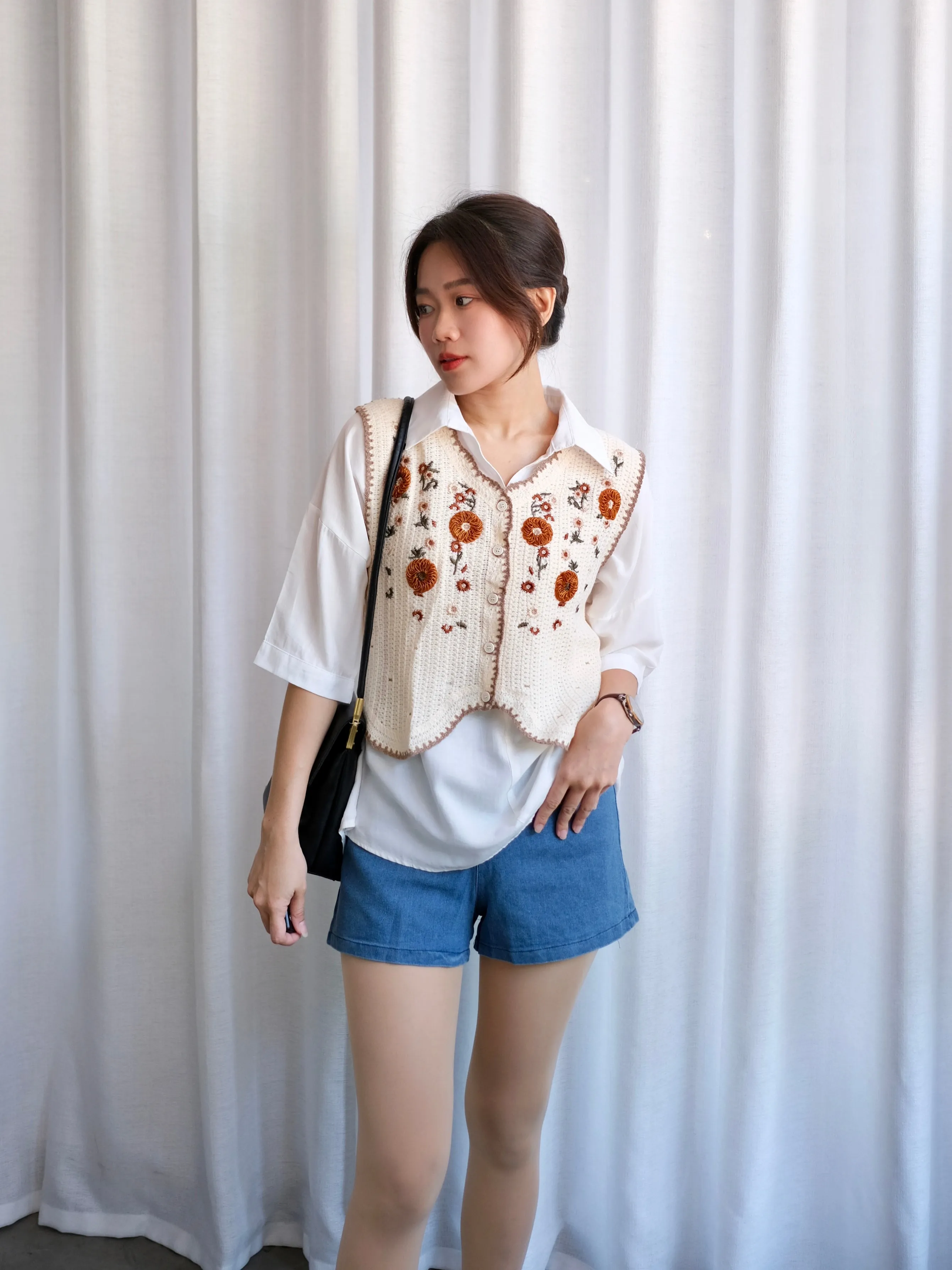 ACEWIN Crochet Floral Vest (Free Size) 200705