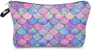 Allover print Makeup Bag Organizer Makeup Pouch Toiletry Pouch Clutch Cosmetic Pouch for Adult Women Travel and Daily Use-Scale