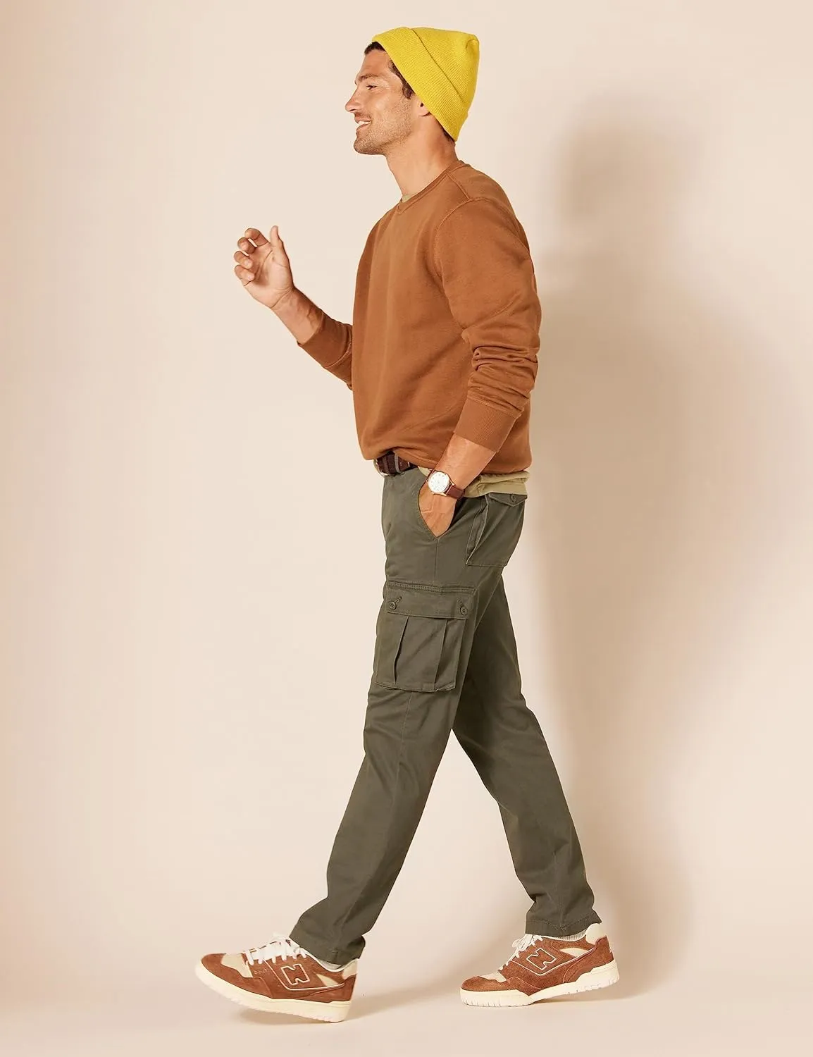 Amazon Essentials Men's Slim-Fit Stretch Cargo Pant (Available in Big & Tall)