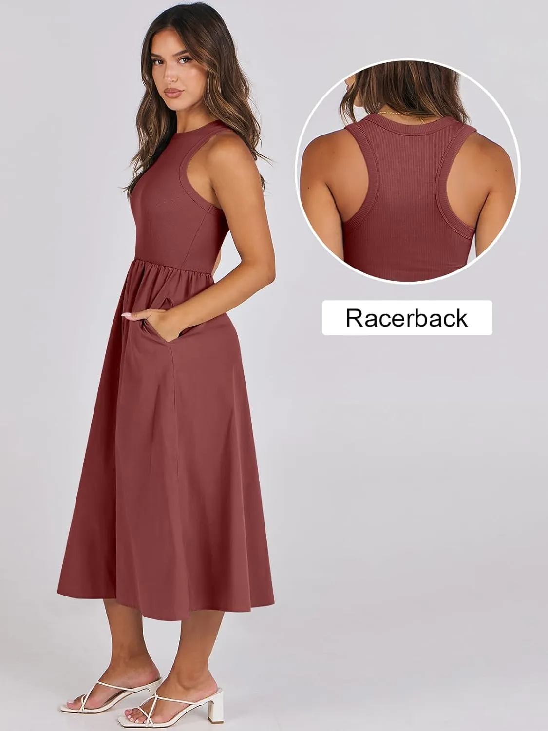 ANRABESS Womens 2025 Summer Casual Maxi Dress A line Tiered Flowy Short Sleeve Crewneck T Shirt Beach Travel Long Dresses