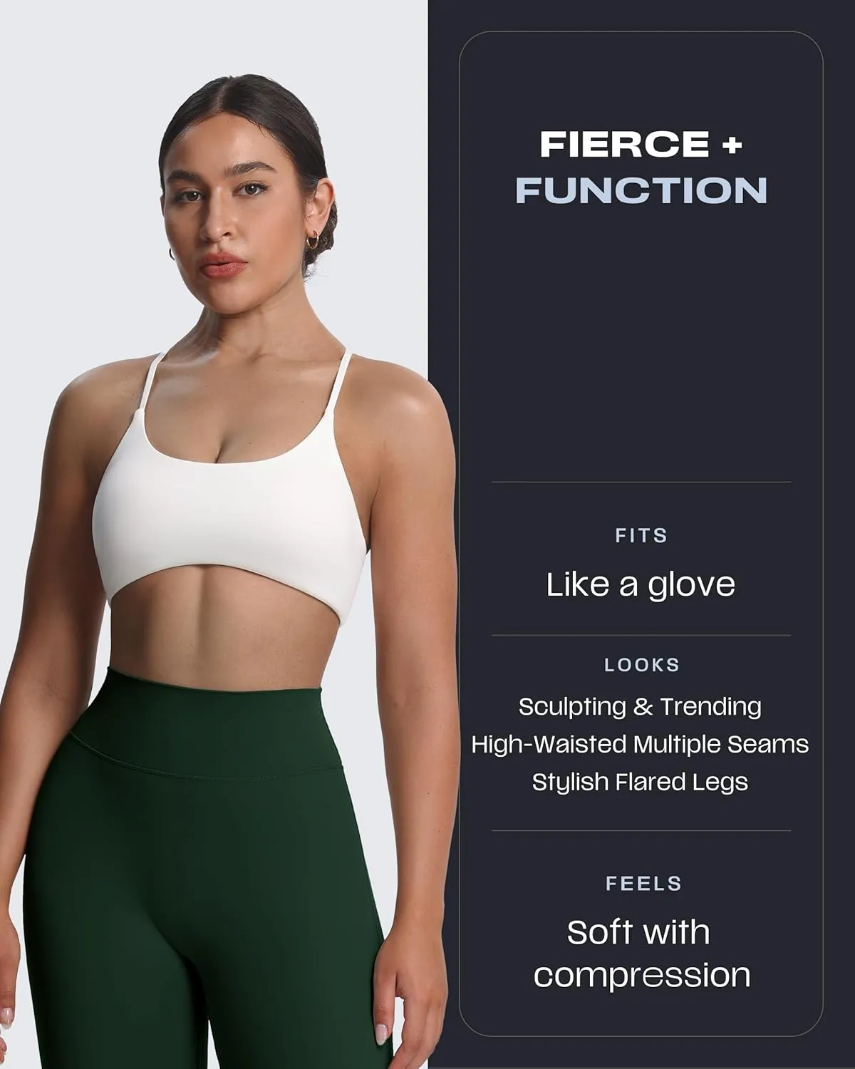Aoxjox Flare Leggings for Women Trinity Tummy Control High Waisted Wide Leg Yoga Pants 29"/31"/33"