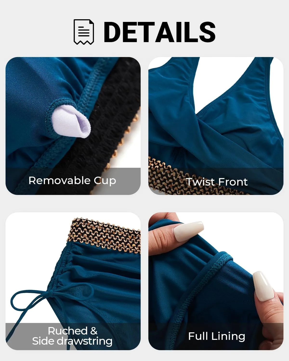 Aqua Eve Womens High Waisted Bikini Set - Tummy Control 2 Piece Swimsuit Full Coverage 2025 Bathing Suit