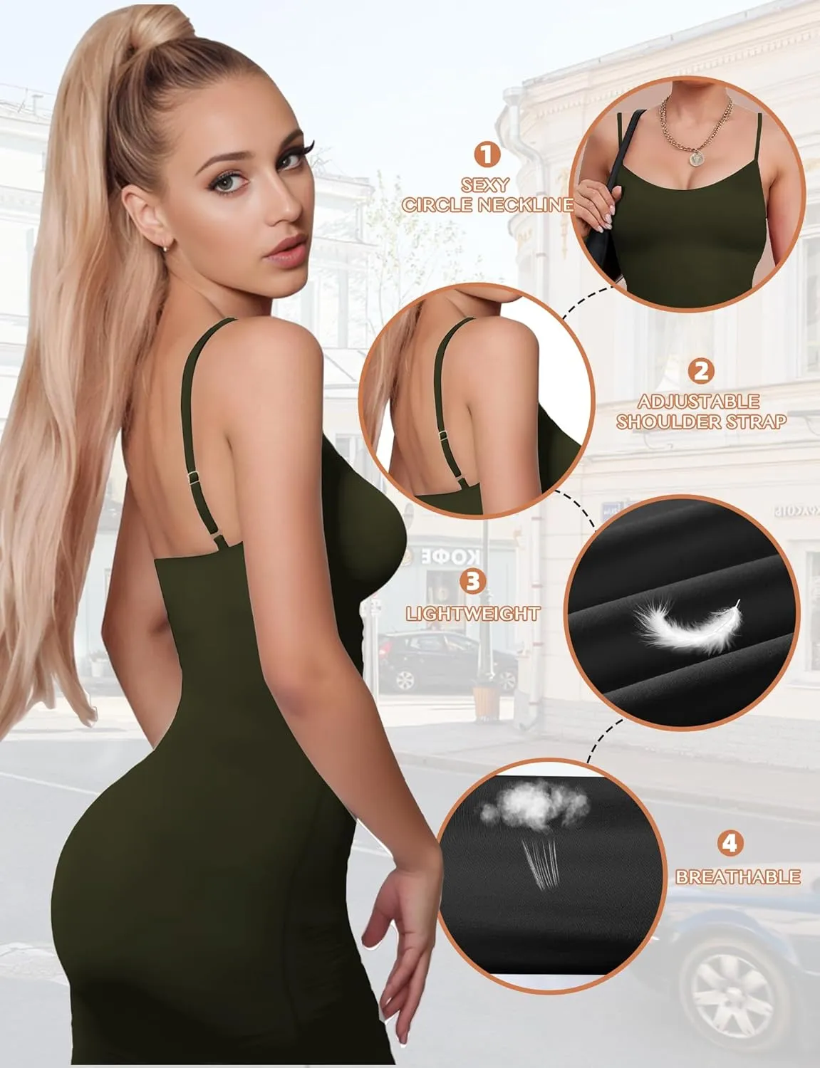 AURUZA Mini Dresses for Women, Sexy Bodycon Dresses Women 2024, Summer Little Backless Spaghetti Strap Tight Party Club Dress