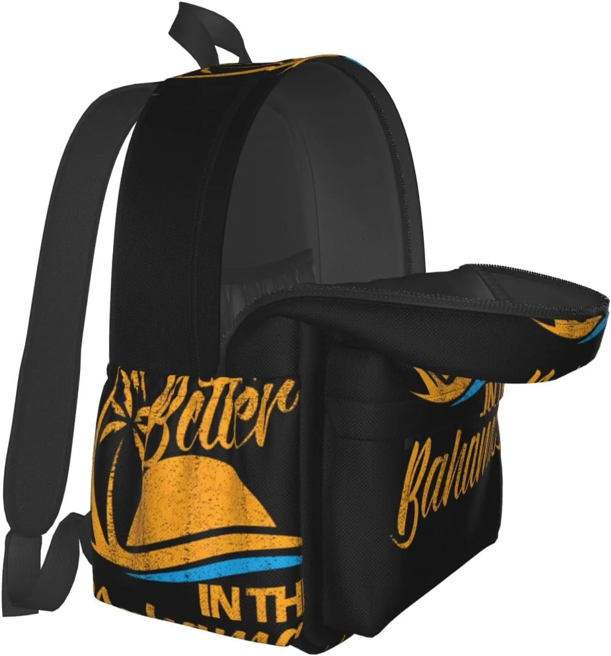 Bahamas Vacation Beach Travel Islands Laptop Commuter Backpack Shoulder Bag Casual Back Pack Daypack Bags With Side Pockets For Work Travel Daily Use