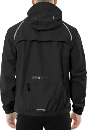 baleaf Men's Rain Jacket Waterproof Windbreaker Running Cycling Golf Hiking Gear Hood Lightweight Reflective Packable