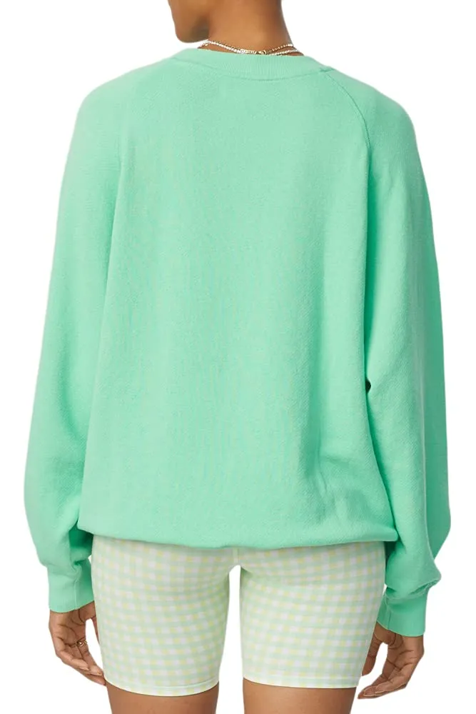 Bandier x Sincerely Jules_The Juniper Crew Neck Sweatshirt Soft Lime-L