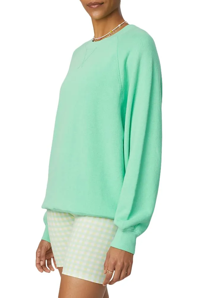 Bandier x Sincerely Jules_The Juniper Crew Neck Sweatshirt Soft Lime-L