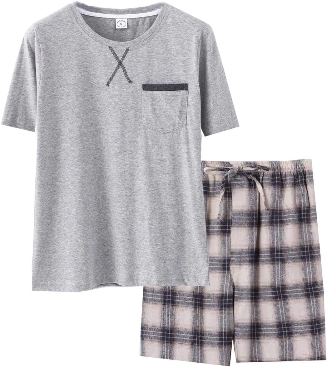 Big Boys Long Sleeve Plaid Pajamas Cotton Young Teens Sleepwear 10-16Years