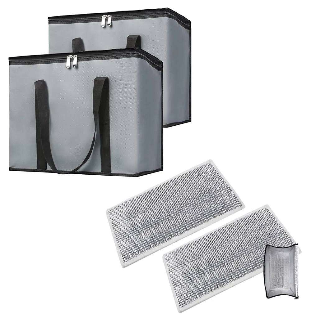 Bodaon Shaper Bottom Insert for Grocery Bag, Shaper Pad, Tote Bag, HandBag Organizer, Insulation Material, Deformation-Resistant, Sturdy, Waterproof, Eesy Cleaning (16" x 9", 2PK)