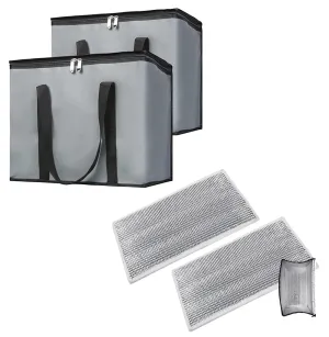 Bodaon Shaper Bottom Insert for Grocery Bag, Shaper Pad, Tote Bag, HandBag Organizer, Insulation Material, Deformation-Resistant, Sturdy, Waterproof, Eesy Cleaning (16" x 9", 2PK)
