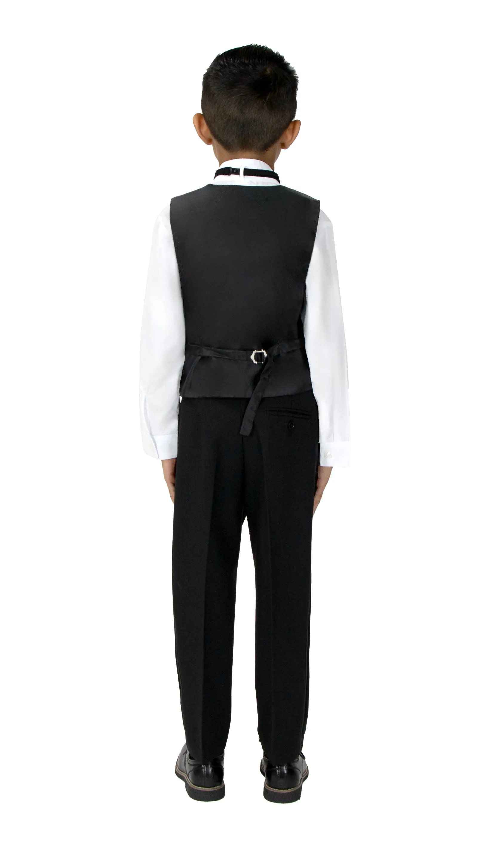 Boys' Black Modern Fit Tuxedo Set without Tail
