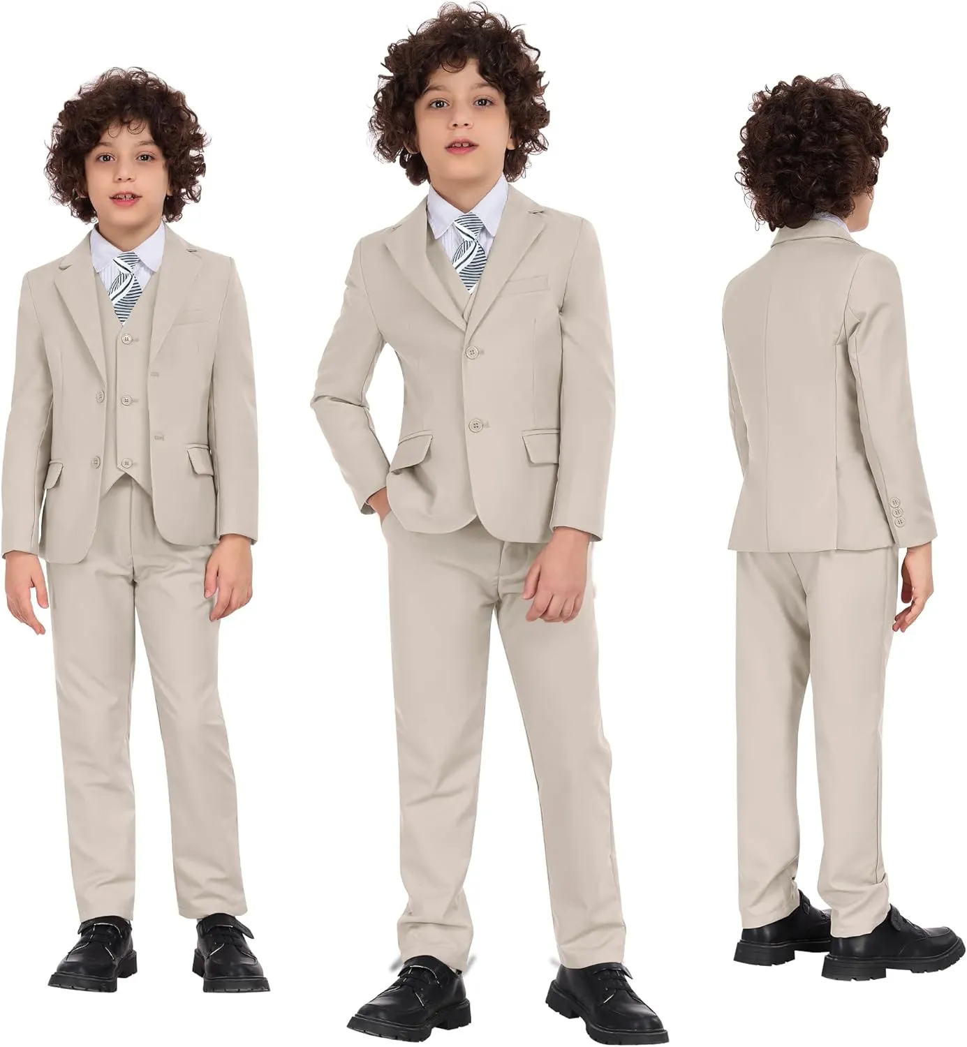 Boys Formal Suit Set Kids 5 Pieces Slim Fit Suits for Wedding Easter Piano Prom Teen Toddler Boy Dress Suit Outfit