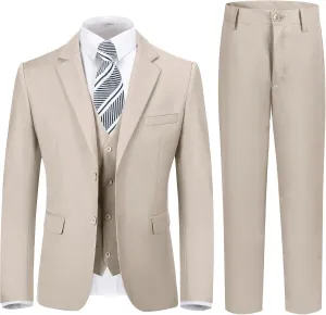Boys Formal Suit Set Kids 5 Pieces Slim Fit Suits for Wedding Easter Piano Prom Teen Toddler Boy Dress Suit Outfit