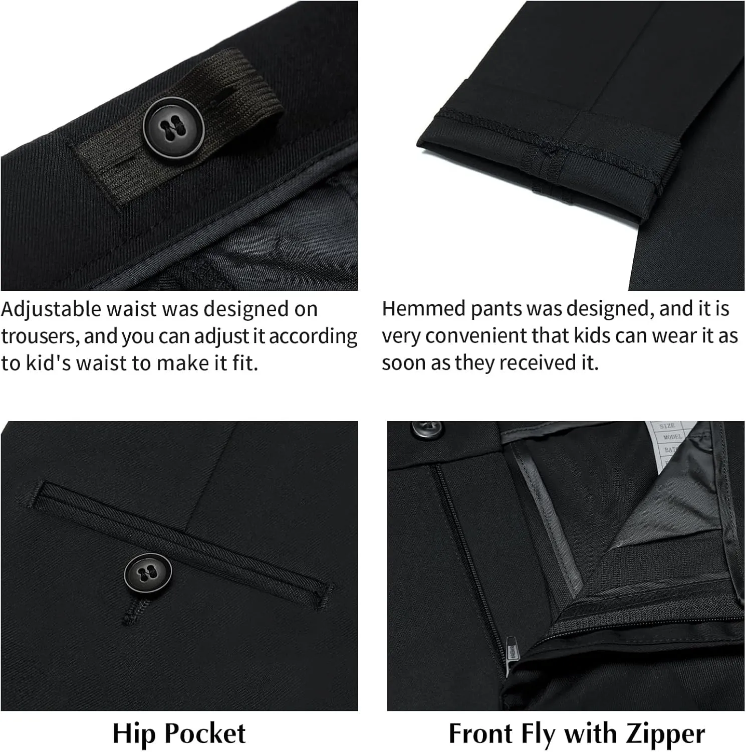 Boys Suit Teenager Suits Set for Boys, Kids Slim Fit Formal Wear Tuxedo, Ring Bearer Outfit for Wedding
