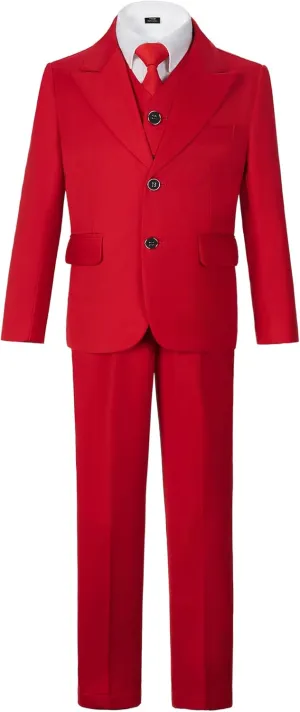 Boys Suits Slim Fit Toddler Tuxedo Suit Set for Dress Clothes Kids Wedding Ring Bearer Outfit