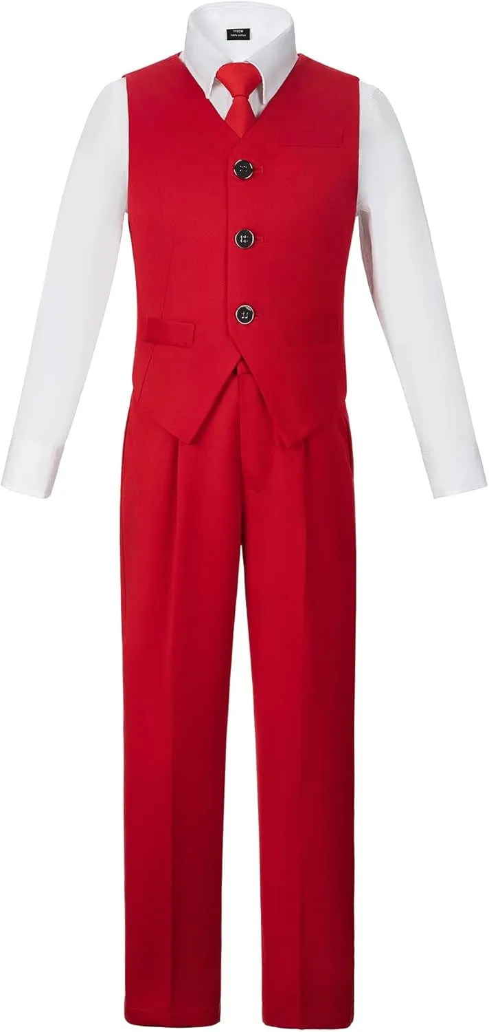 Boys Suits Slim Fit Toddler Tuxedo Suit Set for Dress Clothes Kids Wedding Ring Bearer Outfit