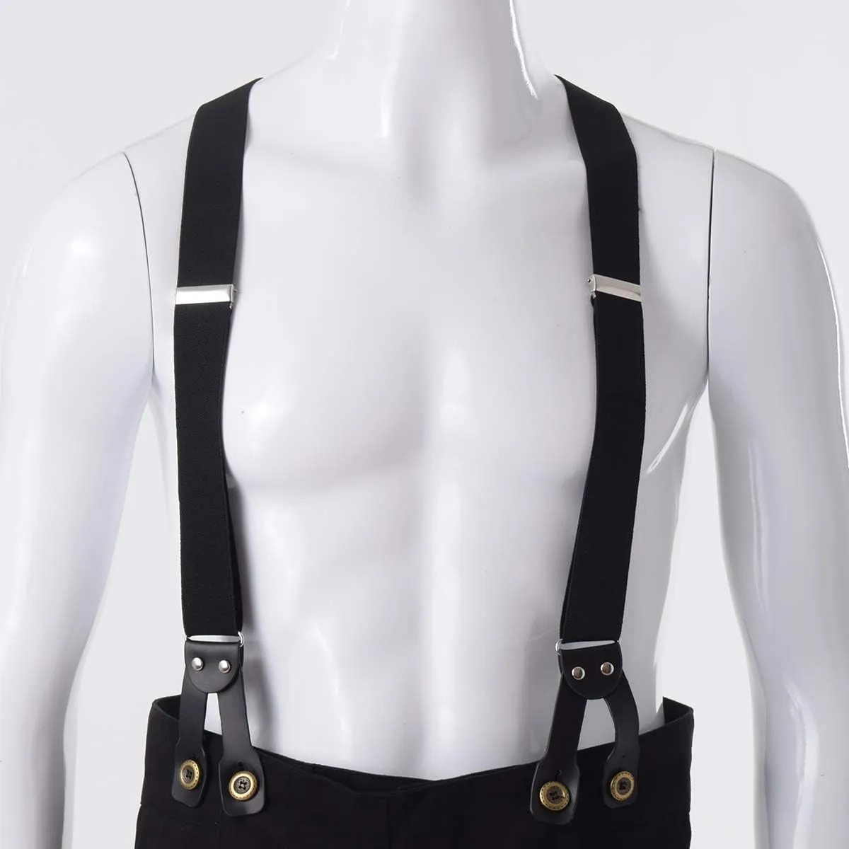 BPURB Mens Victorian Pants Cosplay Costume Steampunk Gothic Pants Trousers