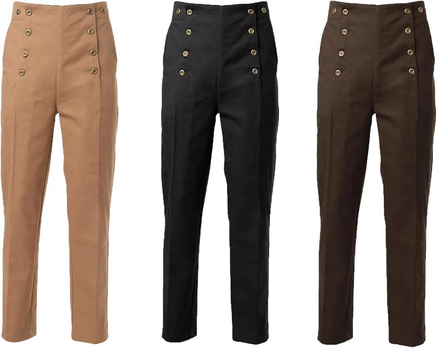 BPURB Mens Victorian Pants Cosplay Costume Steampunk Gothic Pants Trousers