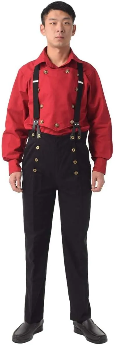 BPURB Mens Victorian Pants Cosplay Costume Steampunk Gothic Pants Trousers