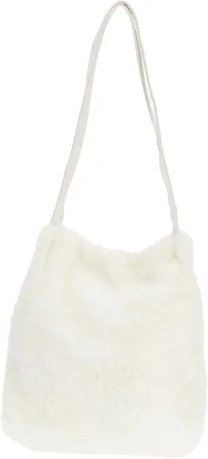 Bucket Bag Plush Shoulder Bag for Women Fashion Fluffy Tote for Daily Use
