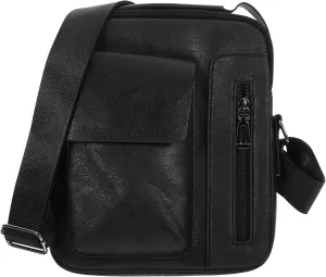 Business Men Small Pouch Casual Waist Bag Fashion Shoulder Pack for Outdoor Sports Travel Cool Messenger Pack for Daily Use Durable Black Coin Purse