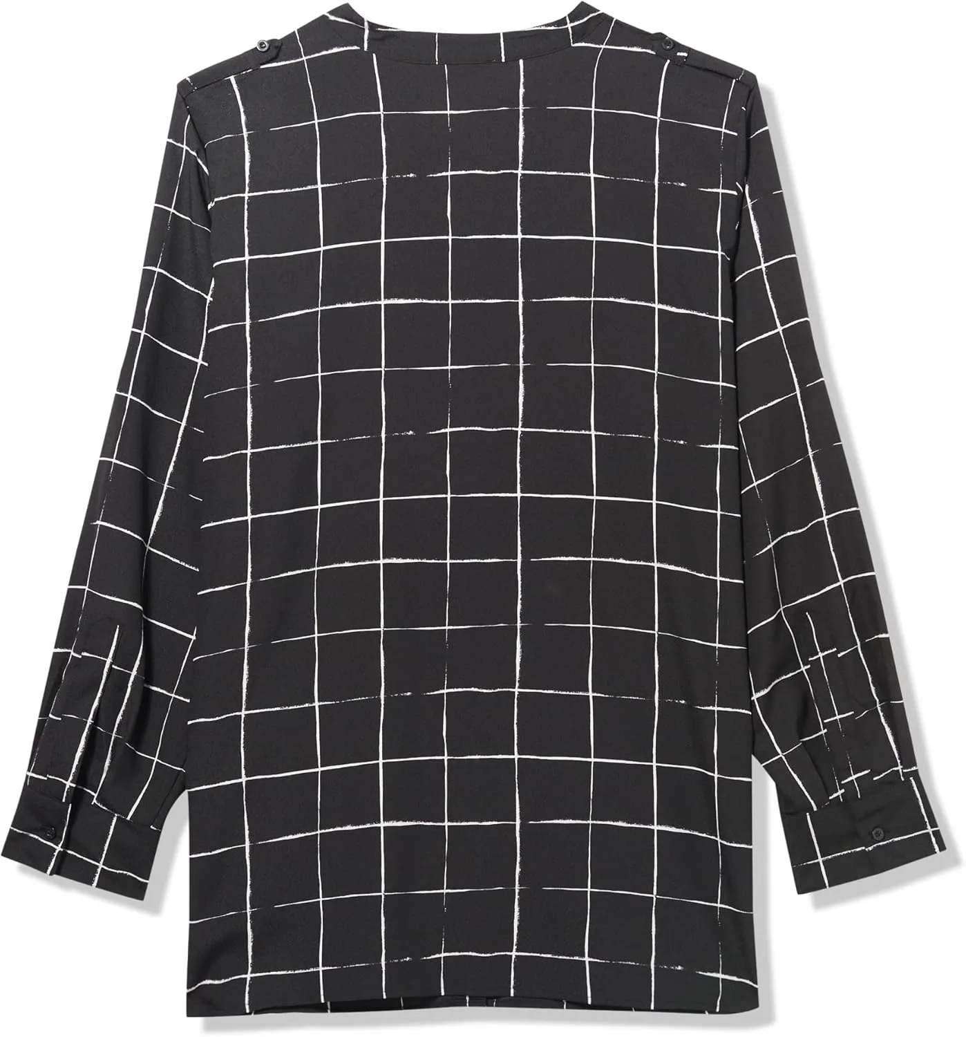 Calvin Klein Women's Crew Neck Printed Roll Tab Sleeve Top
