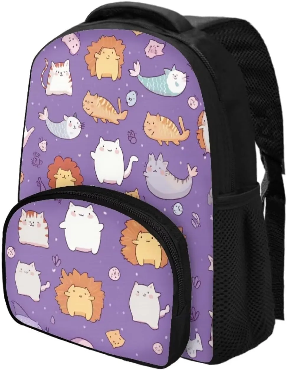 Catoon Animal Backpack for School Girls Lightweight Kids Backpacks for Girls Kindergarten Small Diaper Bag for Daily Use 12 Inch Toddler Bookbag Ages 4-6 Preschool