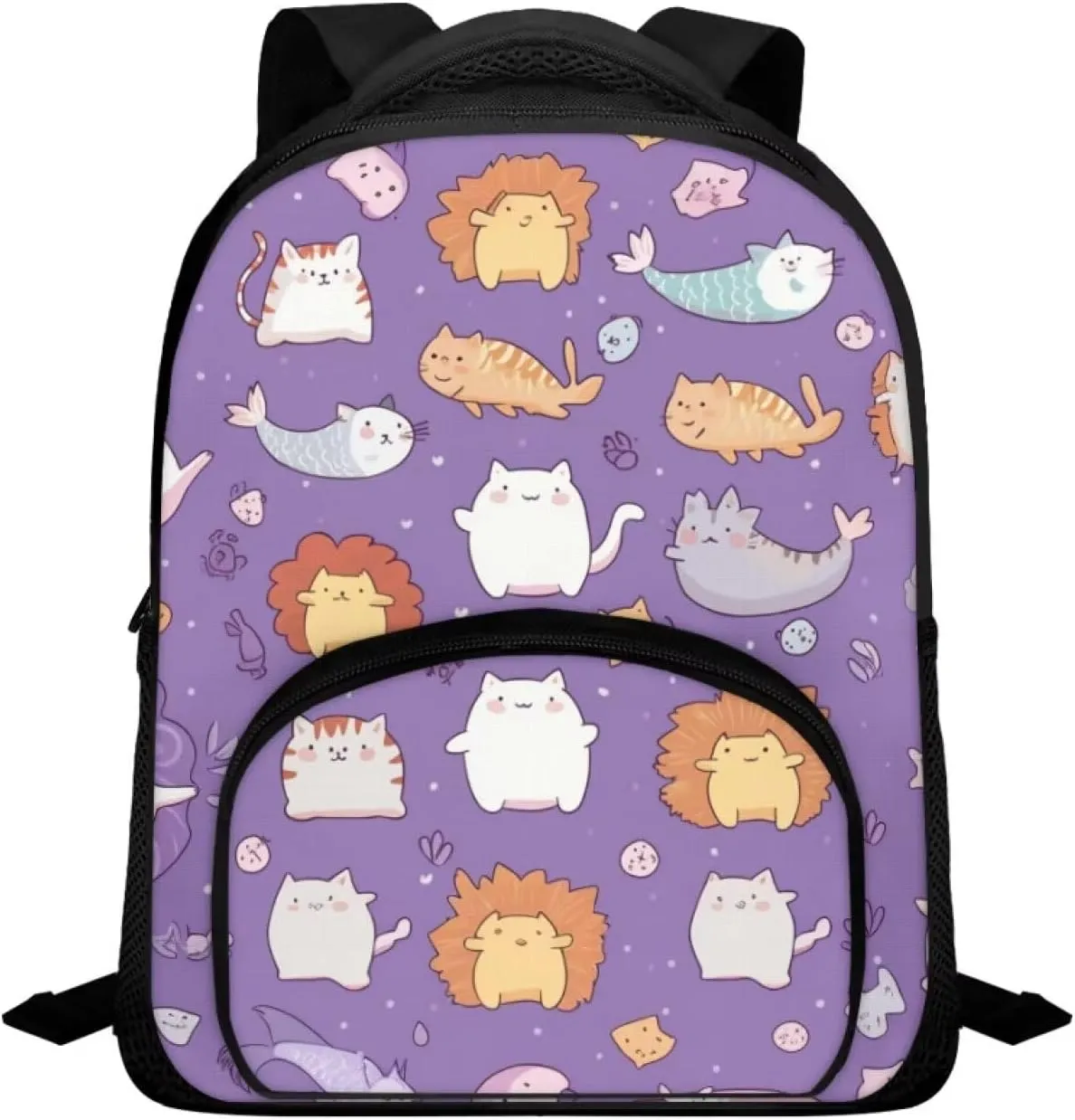Catoon Animal Backpack for School Girls Lightweight Kids Backpacks for Girls Kindergarten Small Diaper Bag for Daily Use 12 Inch Toddler Bookbag Ages 4-6 Preschool