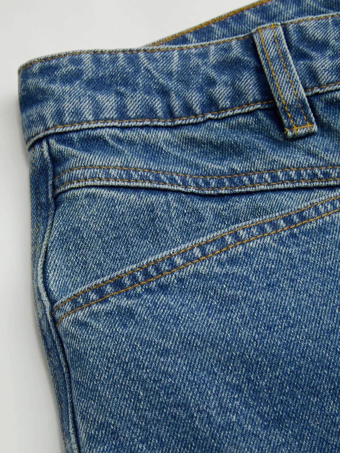 CIDER Womens Baggy Jeans Straight Wide Leg High Waisted Fold Hem Denim Pants with Pockets