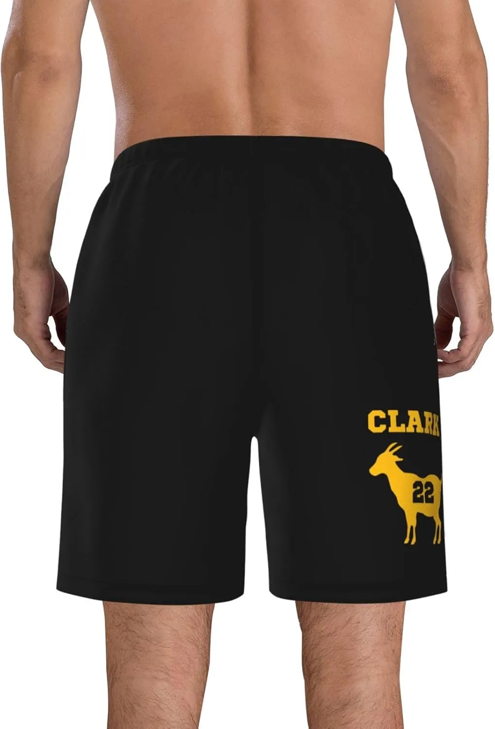 Clark-Basketball Fans Goat 22 Men's Swim Trunks Board Shorts Outdoor Beach Surfing