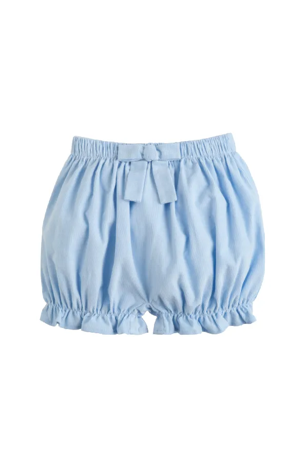 Corduroy Bow Bloomers - Light Blue