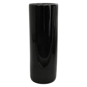 cozy 24" Solid Black Porcelain Umbrella Stand