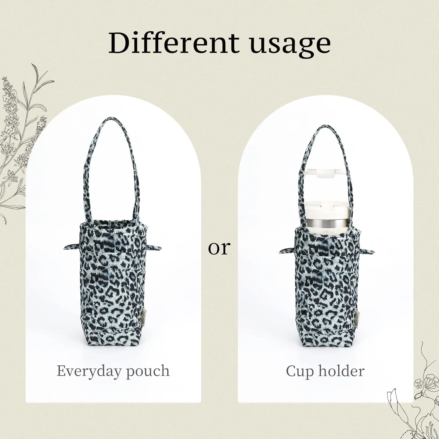 Crossbody Bags for Women, Lightweight and Foldable Bucket Bag, Water Bottle Holder Fit for Stanley Cup or Daily Use