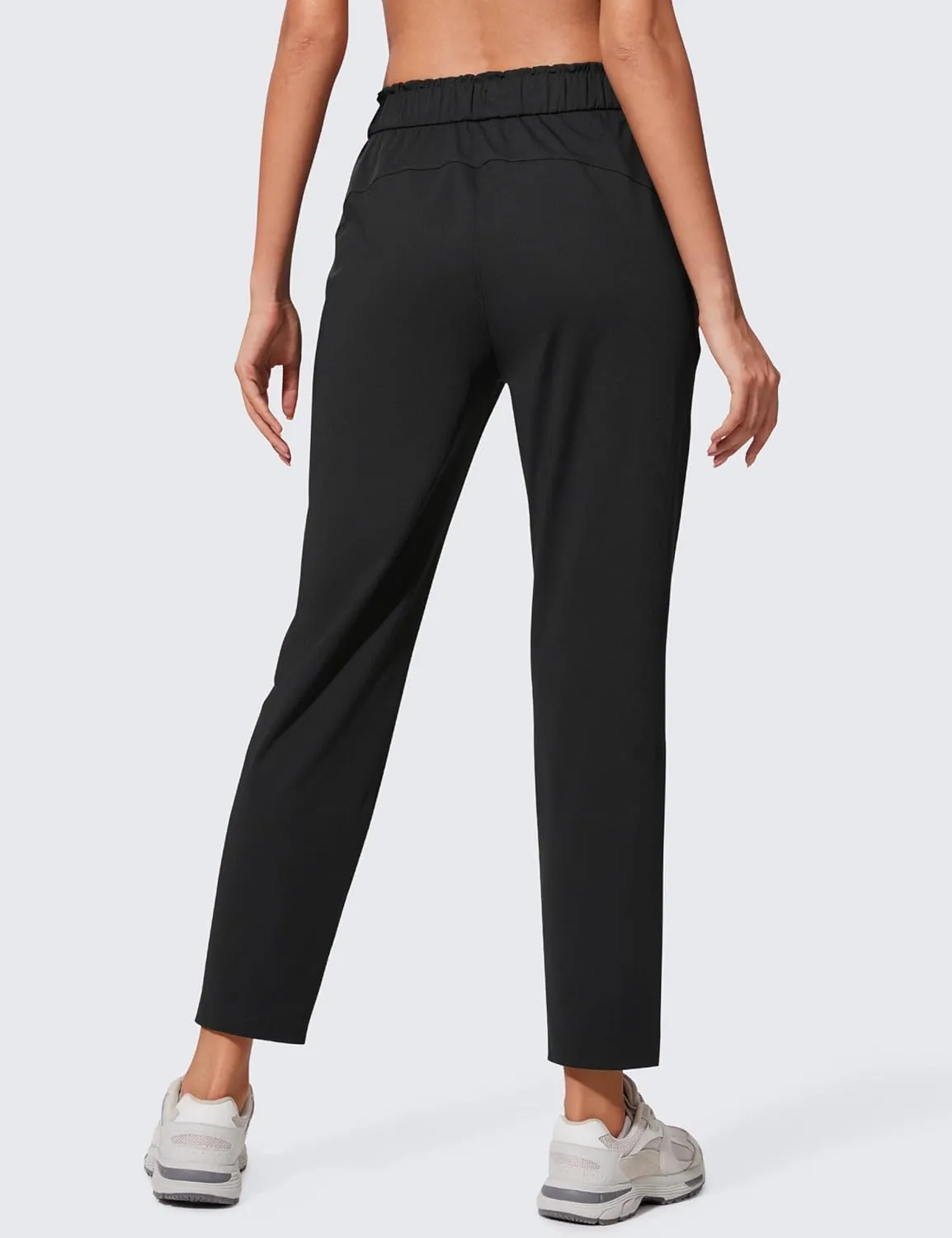 CRZ YOGA 4-Way Stretch Ankle Pants for Women High Waisted 7/8 Casual Dress Travel Golf Work Sweatpants with Pockets