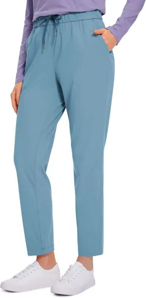 CRZ YOGA Womens 4-Way Stretch 7/8 Ankle Golf Pants Work Sweatpants Dress Yoga Travel Casual Lounge Workout Trousers Pockets