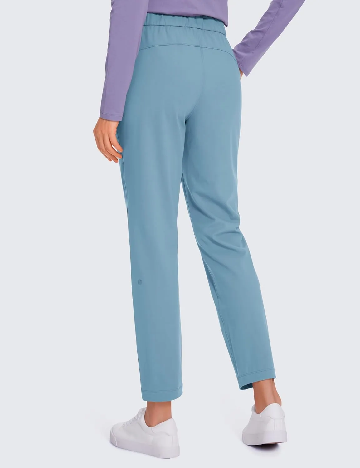 CRZ YOGA Womens 4-Way Stretch 7/8 Ankle Golf Pants Work Sweatpants Dress Yoga Travel Casual Lounge Workout Trousers Pockets