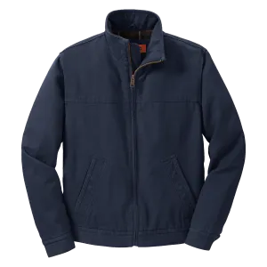 D1541 Mens Washed Duck Cloth Flannel-Lined Work Coat