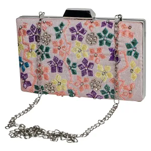 Designer Purse 8x4 Elegant Metal Binding Evening Purse, Clutch Evening Bag with Chain, Fashion Sparkly Party Prom Purse, Suitable for Shopping Party Daily Use