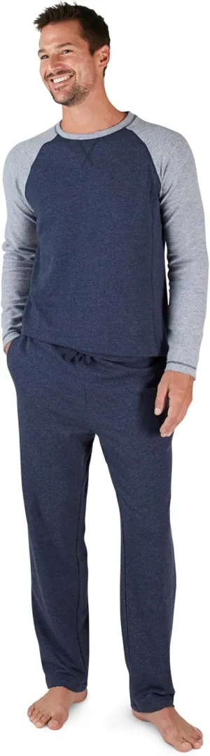 Eddie Bauer Mens Pajama Sets - Long Sleeve Shirt and Pants Sleepwear Set for Men | Ultra Soft and Warm Mens PJ Sets