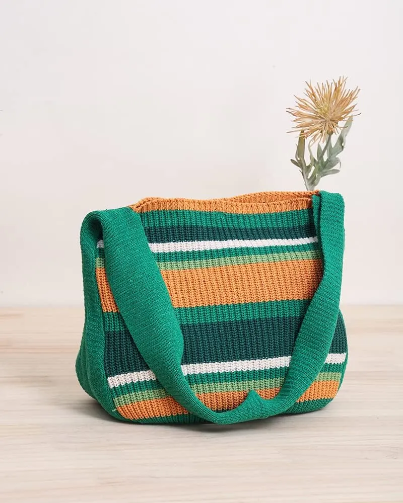 ENBEI Women's Crochet Tote Bag Knit Shoulder bag,Aesthetic Bag,Cute Eco-Friendly Tote for Travel,Daily Use,Gift Box Packaging