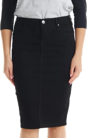 ESTEEZ Women's Slimming Denim Pencil Skirt with Tummy Control Panel  'Miami'
