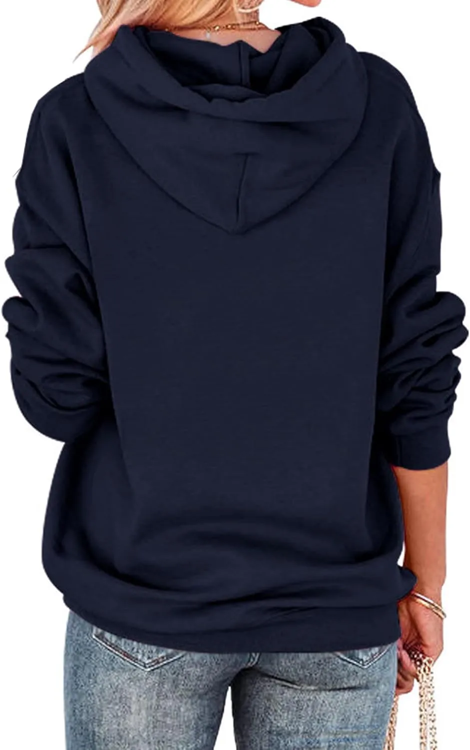 ETATNG Womens Baseball Hoodies Long Sleeve Lace Up Neck Love Print Casual Athletic Pullover Sweatshirts Tops with Pockets