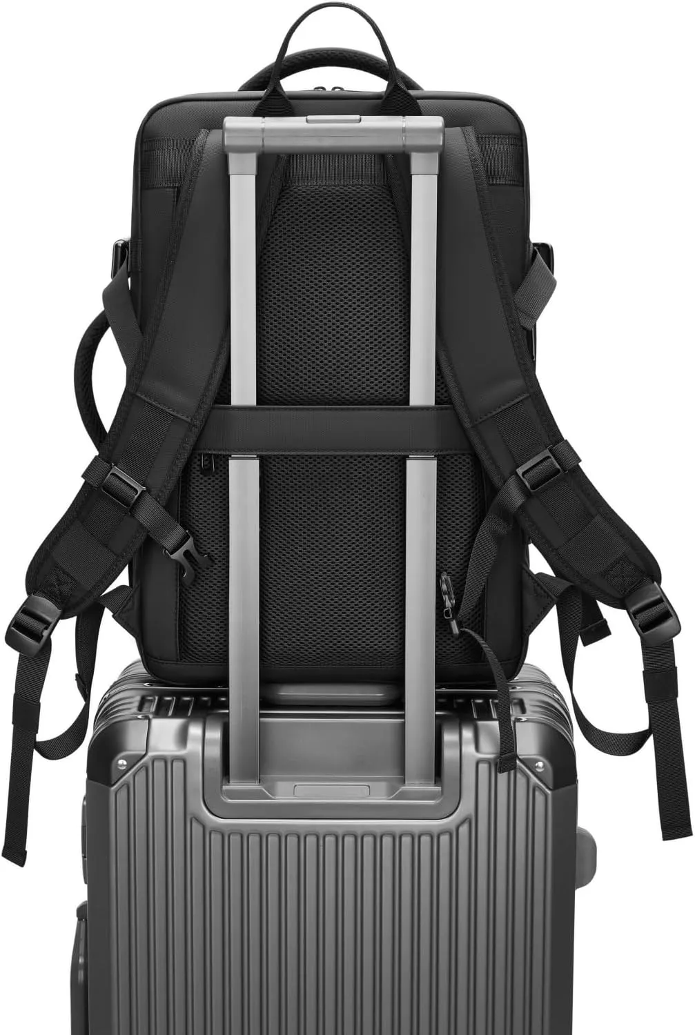 Expandable Travel Backpack for Men, Water-Resistant Business Backpack with USB Charging Port, Airline Approved Laptop Backpack, 45L Capacity, Fits 17.3" Laptop, for Work, Travel & Daily Use
