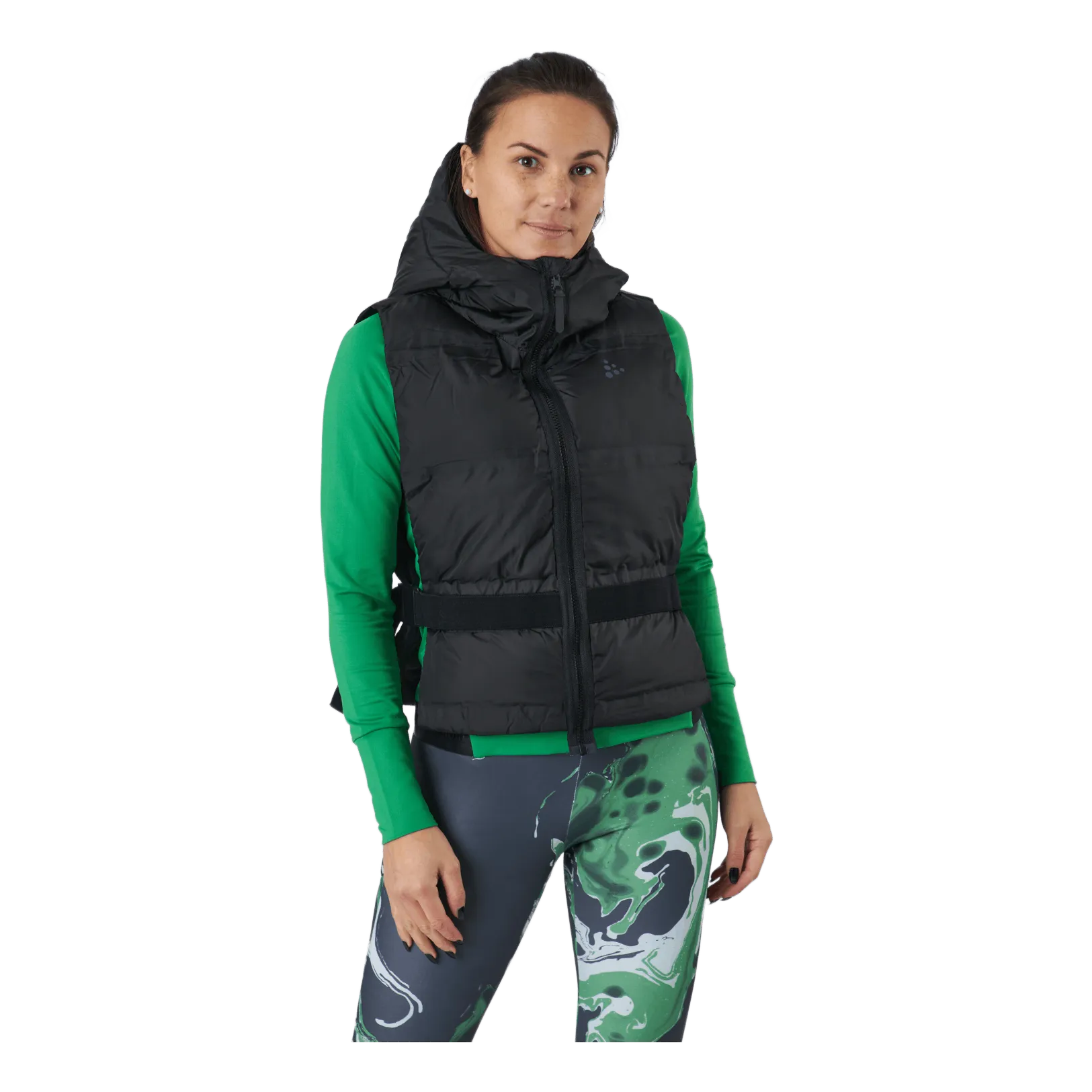 Faun Padded Vest W Black