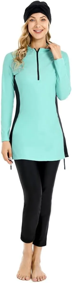 Full Swimming Costume Burkini for Women Modest Girls Swimsuit Islamic Swimwear Plus Size
