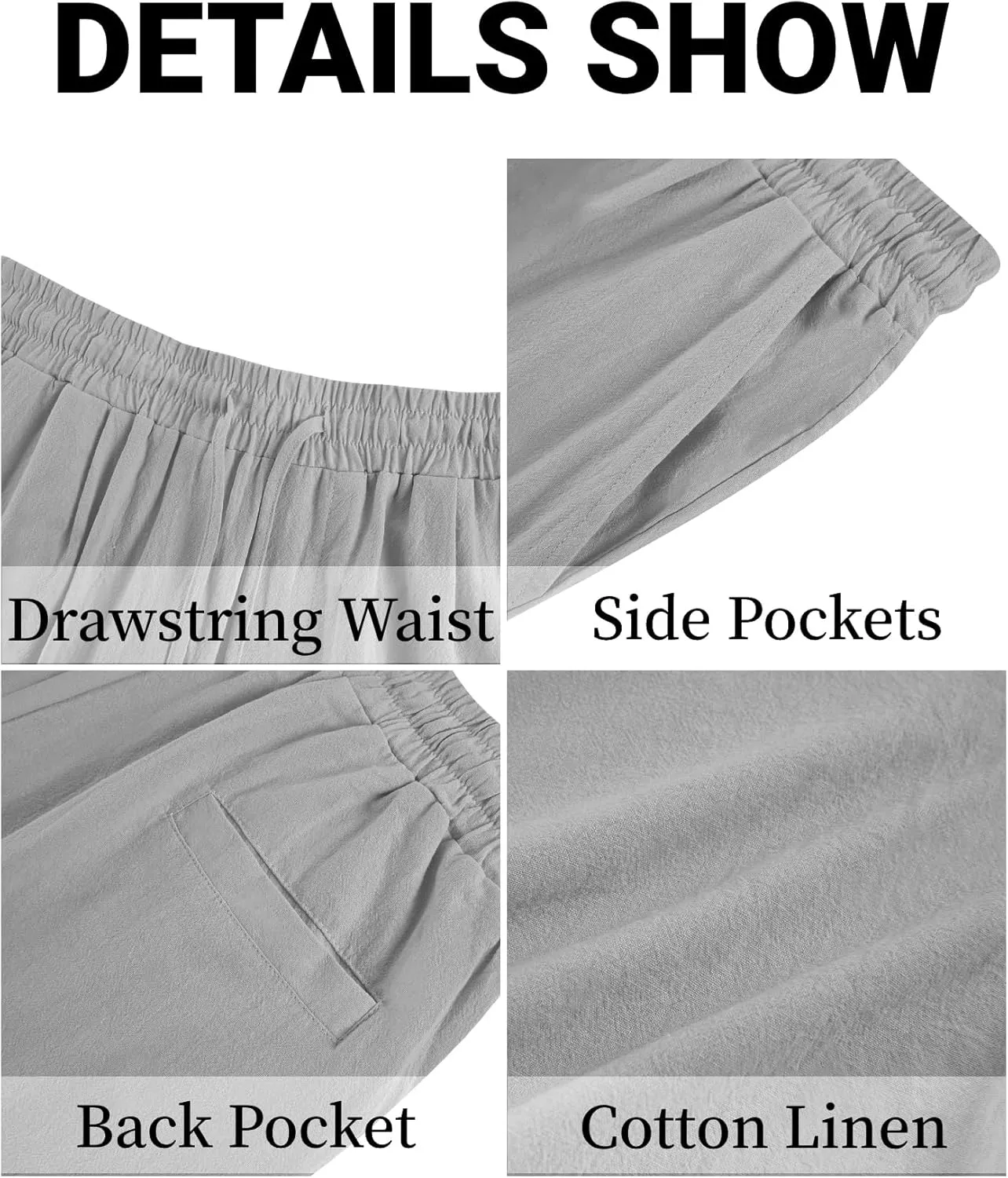 Gafeng Mens Harem Capri Pants Beach Yoga Baggy 3/4 Shorts Casual Drawstring Summer Wide Leg Pants
