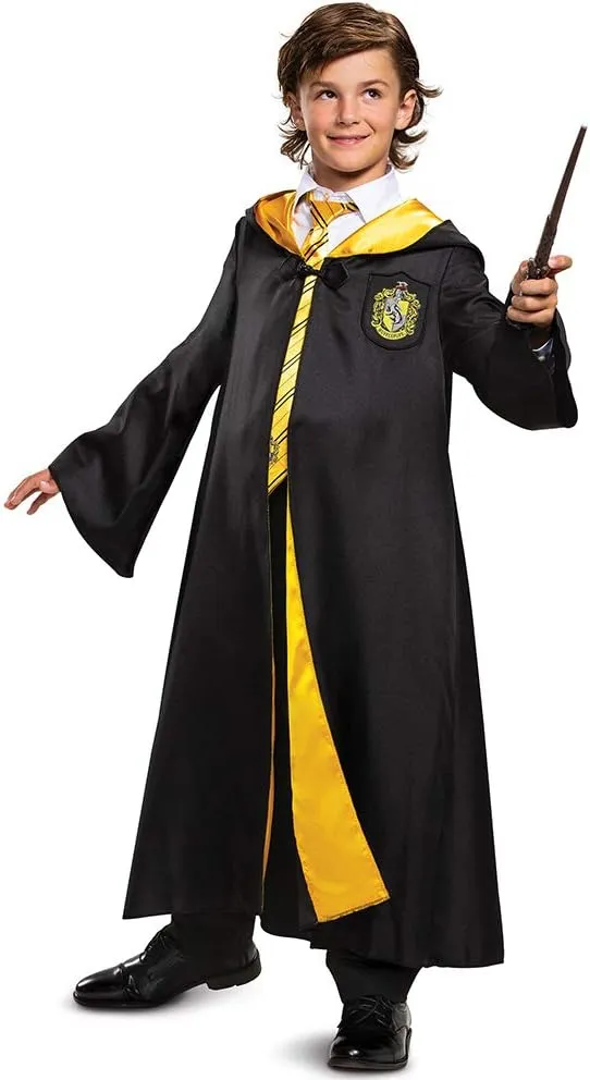 Harry Potter Robe, Official Hogwarts Wizarding World Costume Robes, Deluxe Kids Size Dress Up Accessory